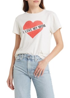 Re/Done Classic I Love My Mom Cotton Graphic T-Shirt