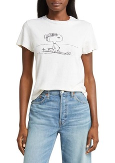 Re/Done Classic Ski Snoopy Cotton Graphic T-Shirt