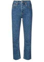 Re/Done cropped high waisted jeans