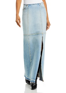 Re/Done Denim Column Maxi Skirt