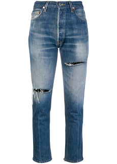 Re/Done distressed cropped jeans