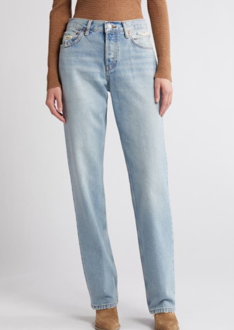 Re/Done Easy Straight Leg Organic Cotton Jeans