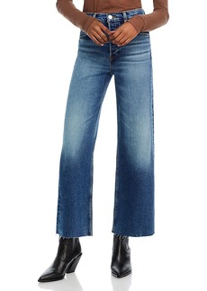 Re/Done High Rise Ankle Wide Leg Jeans in Azzurro