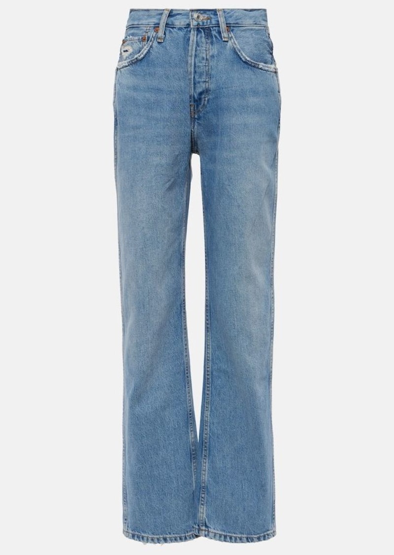 Re/Done High-rise straight jeans