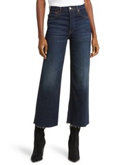 Re/Done High Waist Crop Wide Leg Jeans