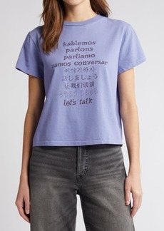 Re/Done Let's Talk Cotton T-Shirt