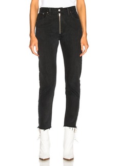 RE/DONE LEVI'S High Rise Zip Front Ankle