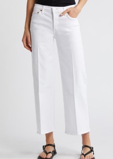 Re/Done Mid Rise Ankle Wide Leg Jeans