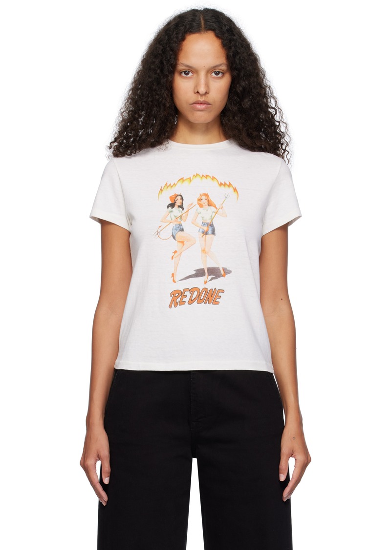 Re/Done Off-White Devil Girls Classic T-shirt