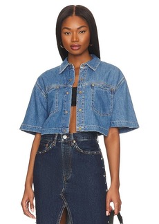 RE/DONE Oversized Crop Shirt