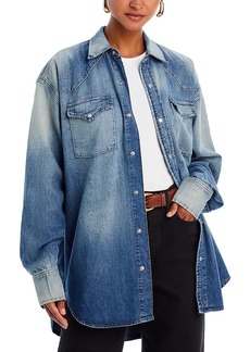Re/Done Oversized Western Cotton Shirt