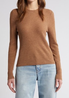 Re/Done Slim Fit Wool & Cashmere Waffle Knit Sweater