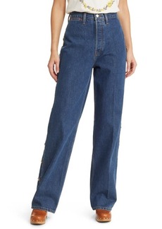 Re/Done Western High Waist Loose Fit Straight Leg Jeans