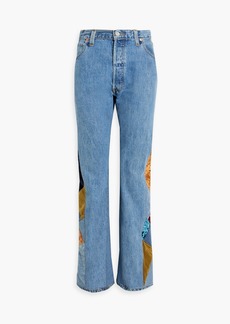 LEVI'S - 70s patchwork high-rise bootcut jeans - Blue - 26