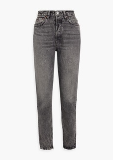 LEVI'S - Faded high-rise straight-leg jeans - Gray - 23