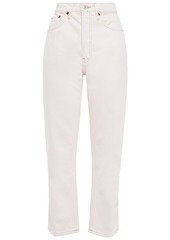 Re/done Woman High-rise Straight-leg Jeans Ivory