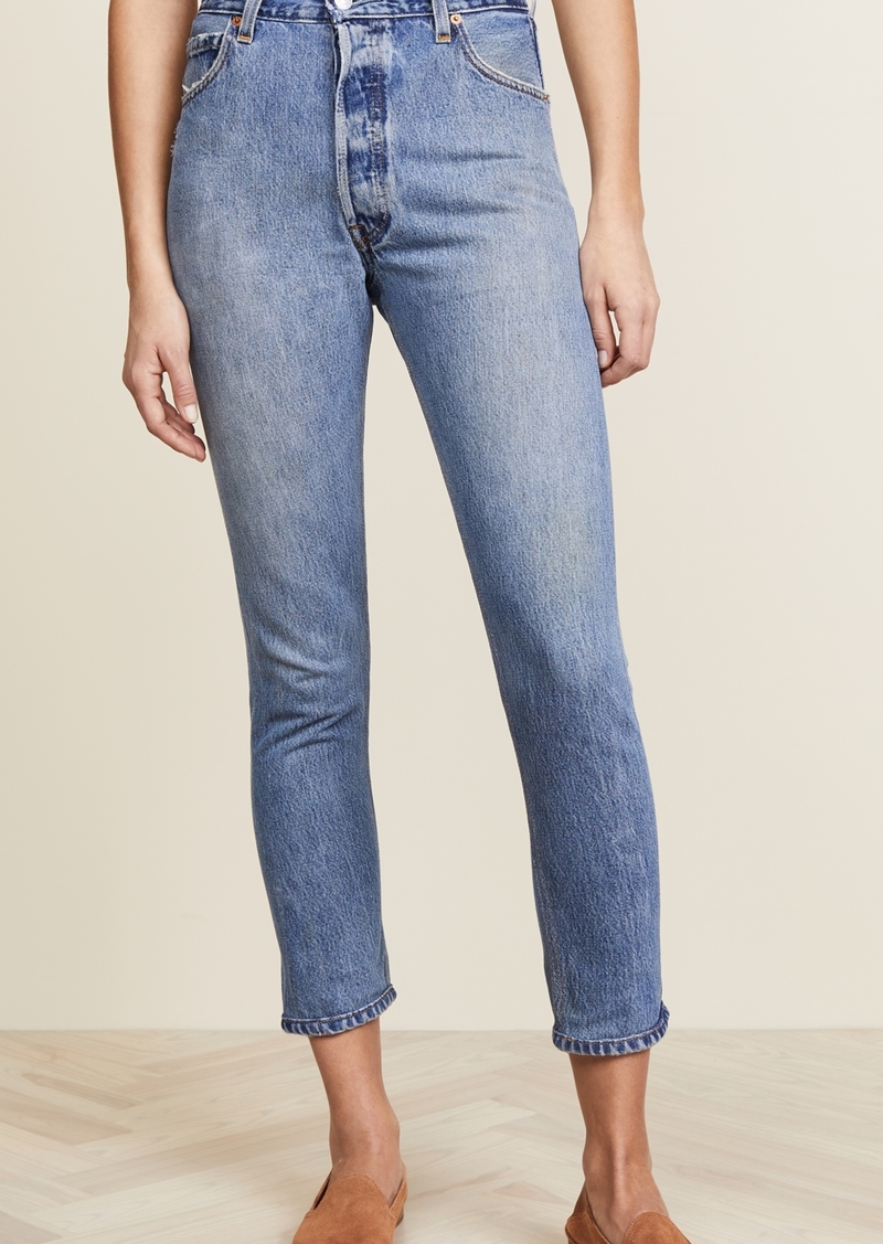 Re/Done RE/DONE x Levi's High Rise Ankle Crop Jeans | Denim