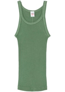 Re/Done ribbed cotton scoop neck tank top