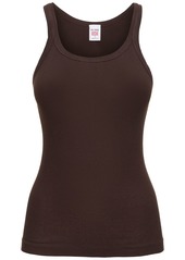 Re/Done Ribbed Cotton Tank Top