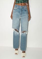 Re/Done ripped straight-leg jeans