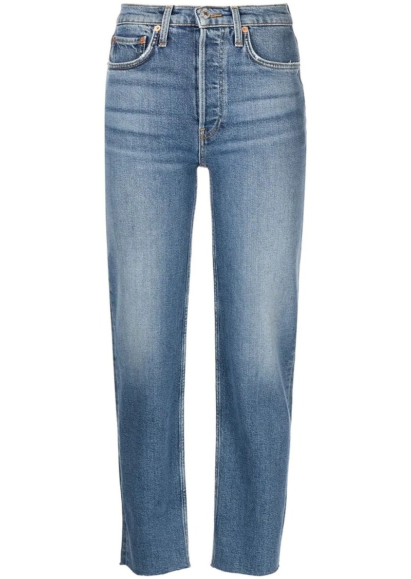 Re/Done Stobe Pipe high-rise straight jeans