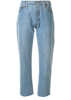 Re/Done Stove pipe cropped jeans