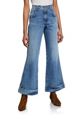 Re/Done The 70s Ultra High-Rise Cuffed Bell Bottom Jeans