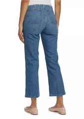 Re/Done Waistless Boot-Cut Crop Jeans