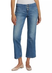 Re/Done Waistless Boot-Cut Crop Jeans