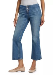 Re/Done Waistless Boot-Cut Crop Jeans