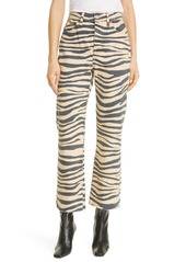 Re/Done Women's '70s Nonstretch High Waist Loose Flare Leg Jeans in Tiger Print at Nordstrom