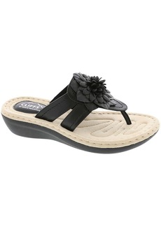 Reebok Cassia Womens aux Faux Leather Thong Sandals