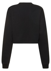 Reebok Classic Cotton V-neck Crop Sweatshirt