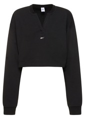 Reebok Classic Cotton V-neck Crop Sweatshirt