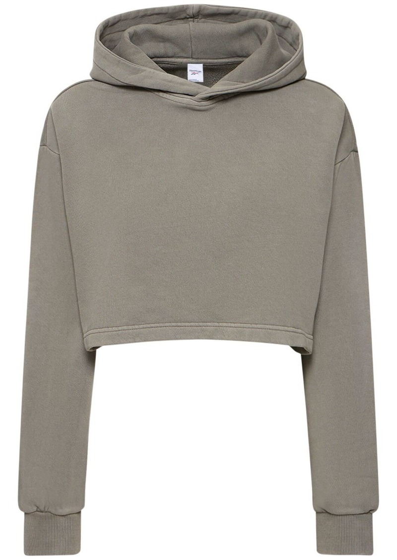 Reebok Classic Cropped Cotton Blend Hoodie