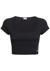 Reebok Classic Square Neck Cotton Crop T-shirt