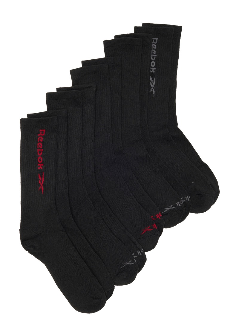 Reebok 5-Pack Terry Crew Socks in Black at Nordstrom Rack