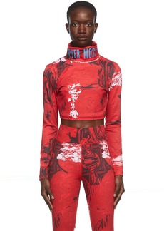 Reebok by Pyer Moss Red Pyer Moss Edition Cropped Turtleneck