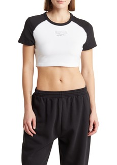 Reebok Classic Sparkle Crop T-Shirt in Black at Nordstrom Rack