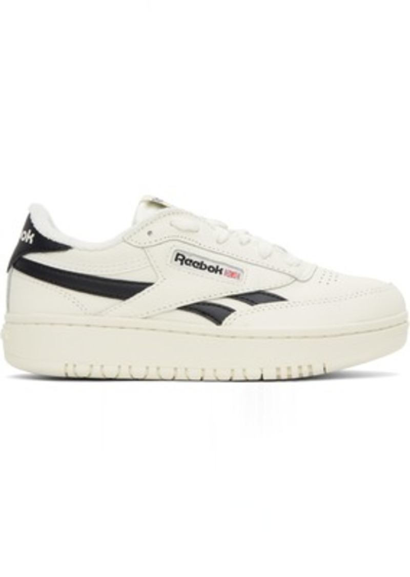 Reebok Classics Off-White & Black Club C Double Sneakers