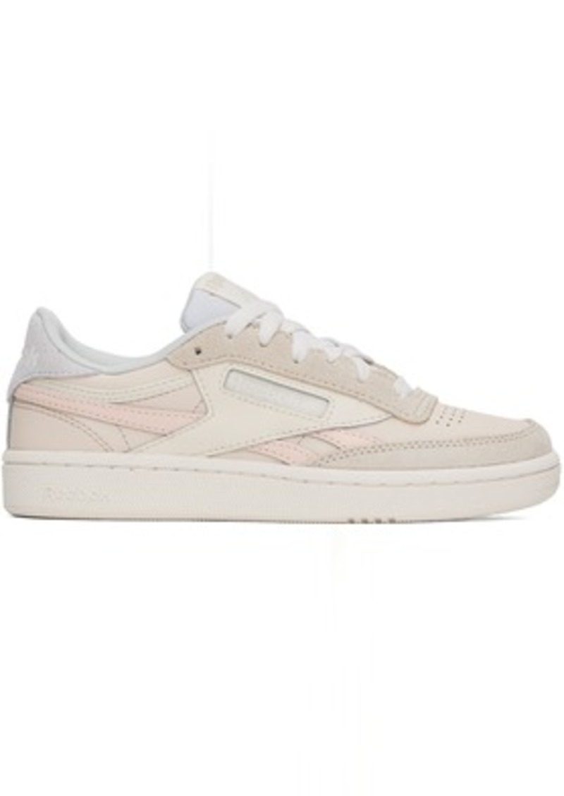 Reebok Classics Off-White & Pink Club C Revenge Sneakers