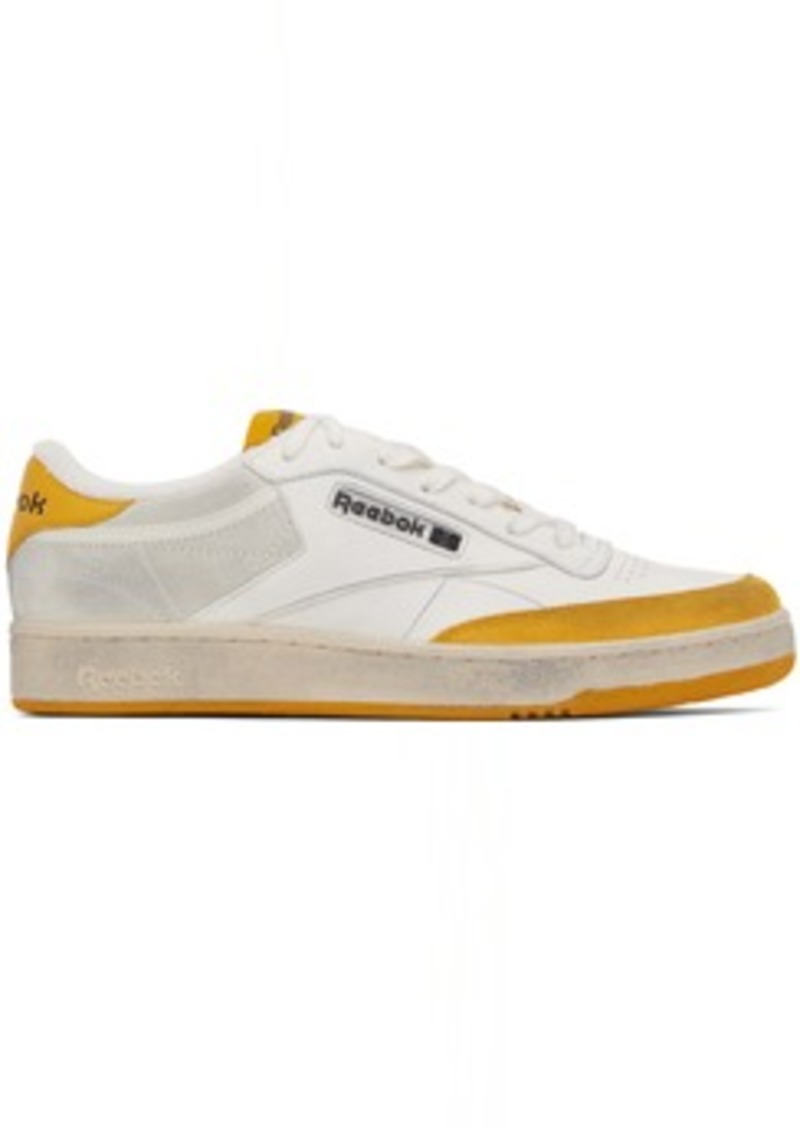 Reebok Classics White & Yellow Club C Sneakers