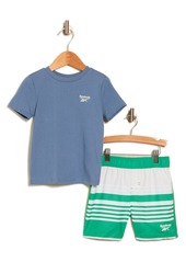 Reebok Kids' Stripe Swim Set in Blue Slate at Nordstrom Rack