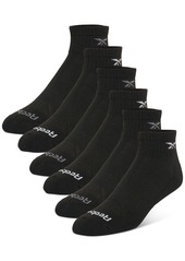 Reebok Men's 6-Pk. 1/2 Terry Performance Quarter Socks - Black