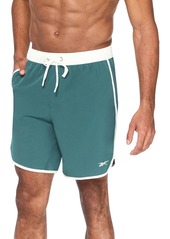 "Reebok Men's 7"" Core Volley Swim Shorts - Light Green"