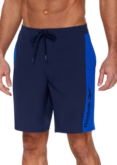 "Reebok Men's 9"" Colorblocked Board Shorts - Navy/Blue"