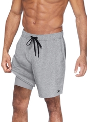 "Reebok Men's Athlete Volley Four-Way Stretch Quick-Dry 7"" Swim Trunks - Grey"