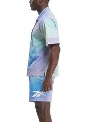 Reebok Men's Classics Dopamine Regular-Fit Ombre Printed Mesh Shorts - Blue Multi