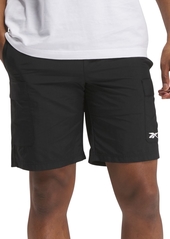 "Reebok Men's Classics Uniform Regular-Fit 9"" Cargo Shorts - Black"
