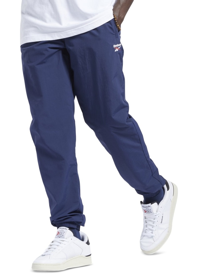 Reebok Men's Classics Vector Logo-Print Track Pants - Navy / Red / White